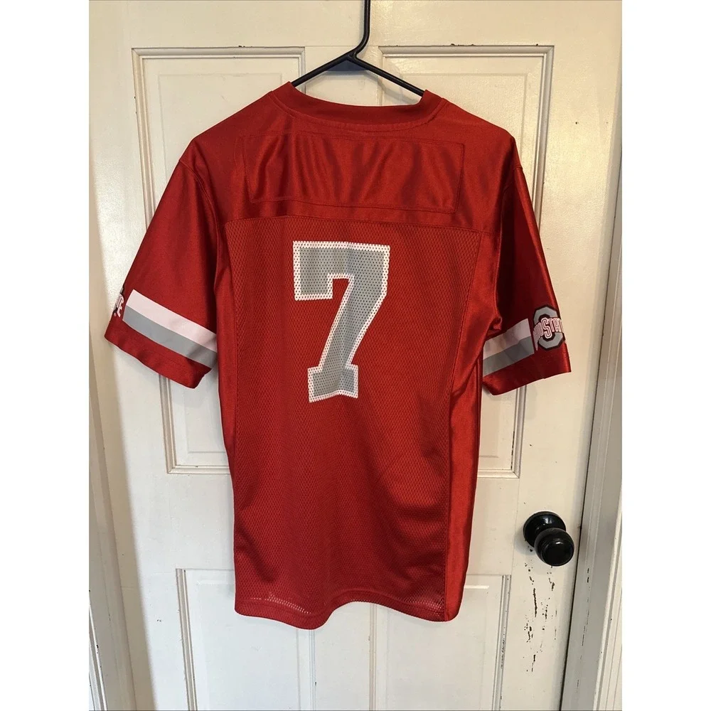 Starter VTG Ohio State Buckeyes Football #7 Jersey Mens S Uniform Shirt Red Mesh